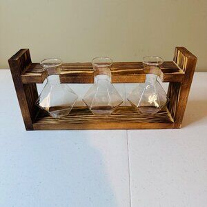 Air Plant Terrarium With 3 Glass Vases and Stand Air Plant Hydroponics Set